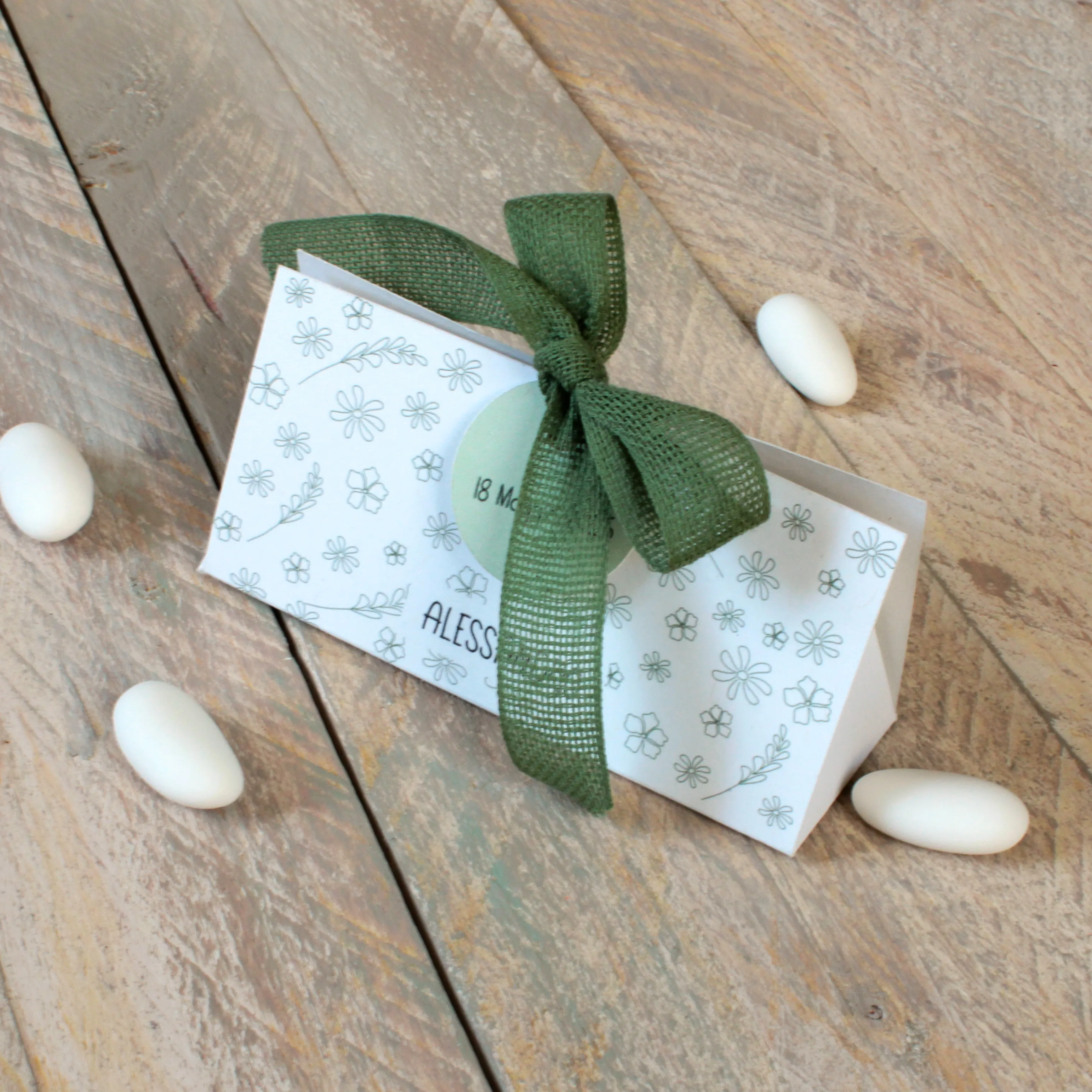 Pochette porta confetti floreale per prima comunione o cresima