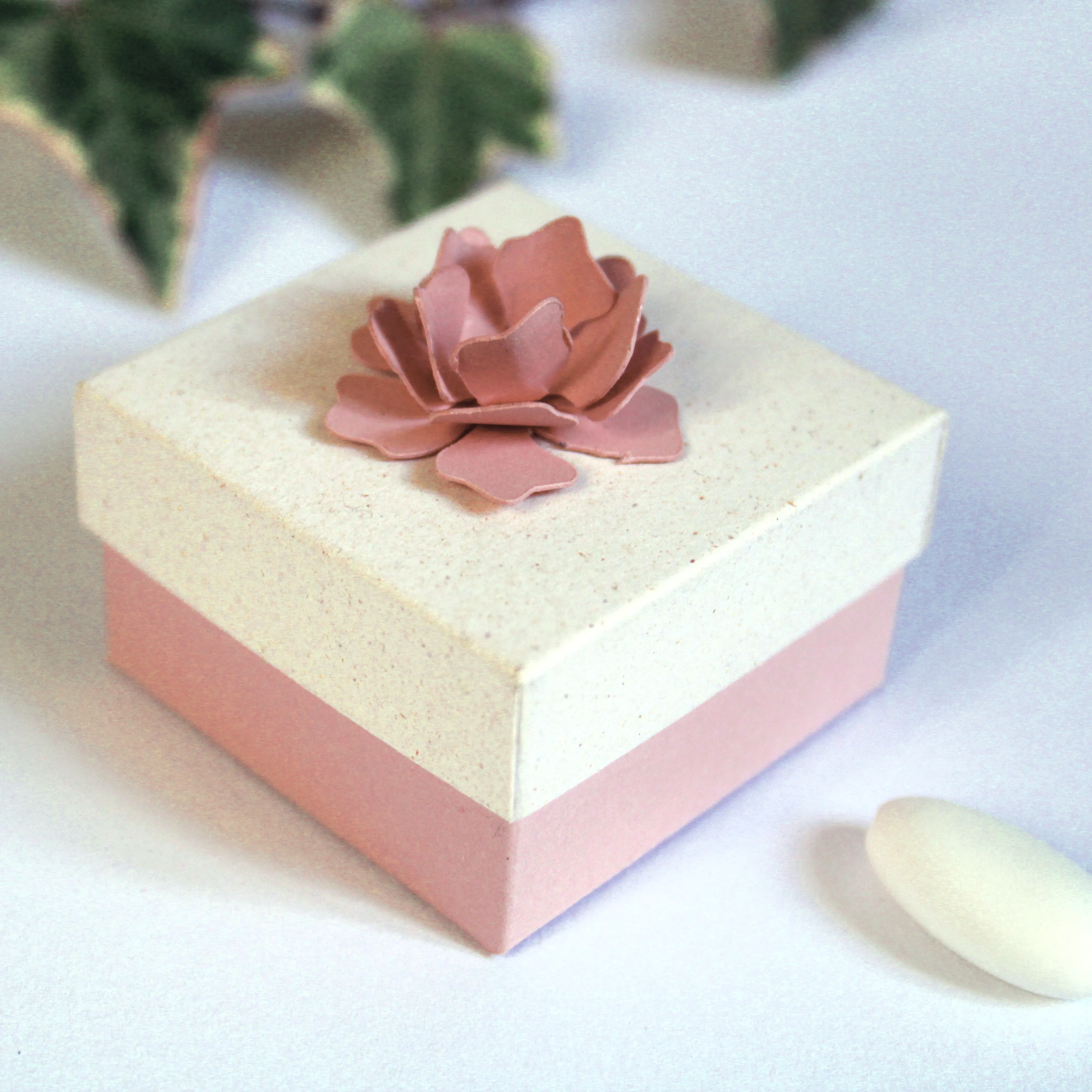Scrigno porta confetti versione rosa cipria
