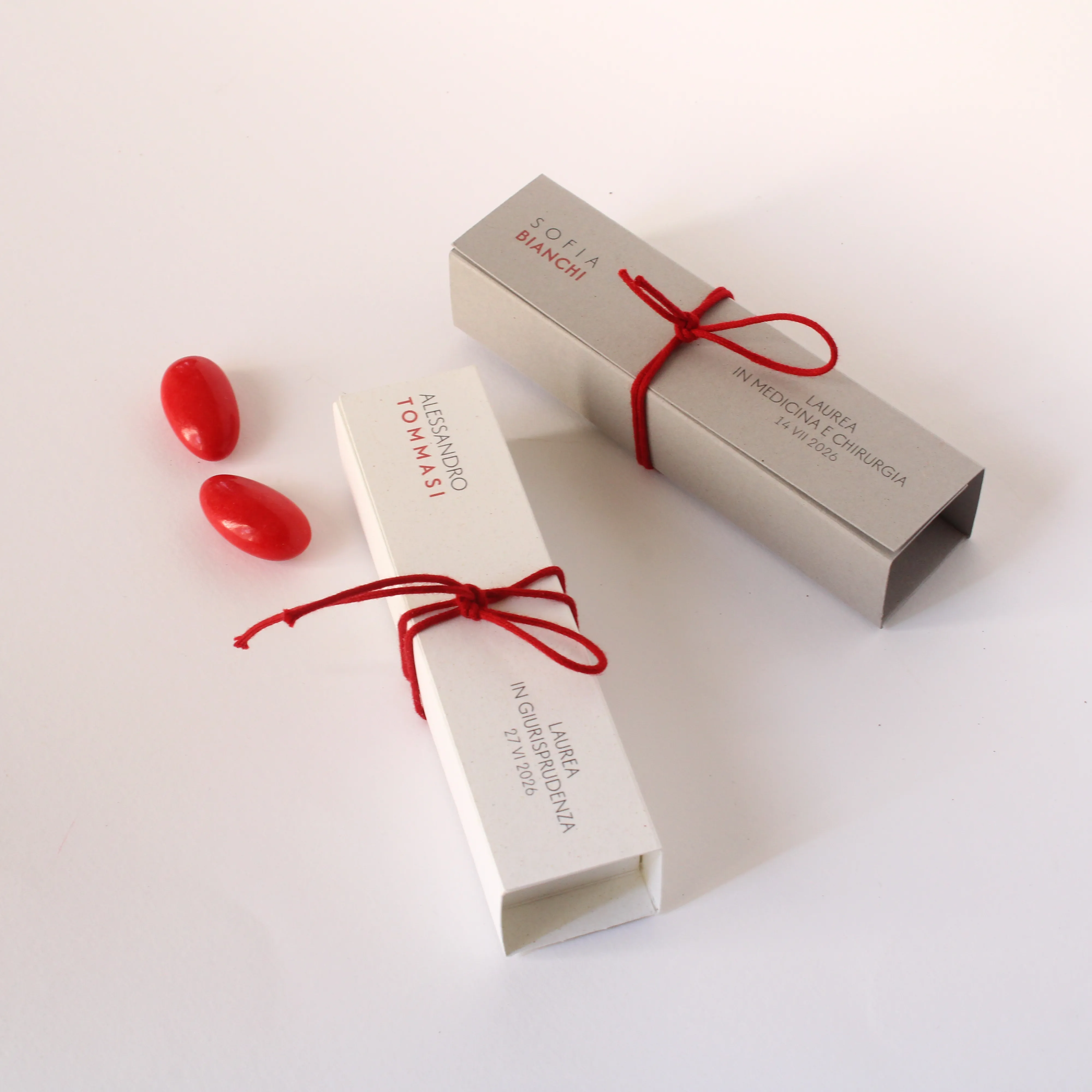 Confezione scatolina porta confetti laurea stile minimal