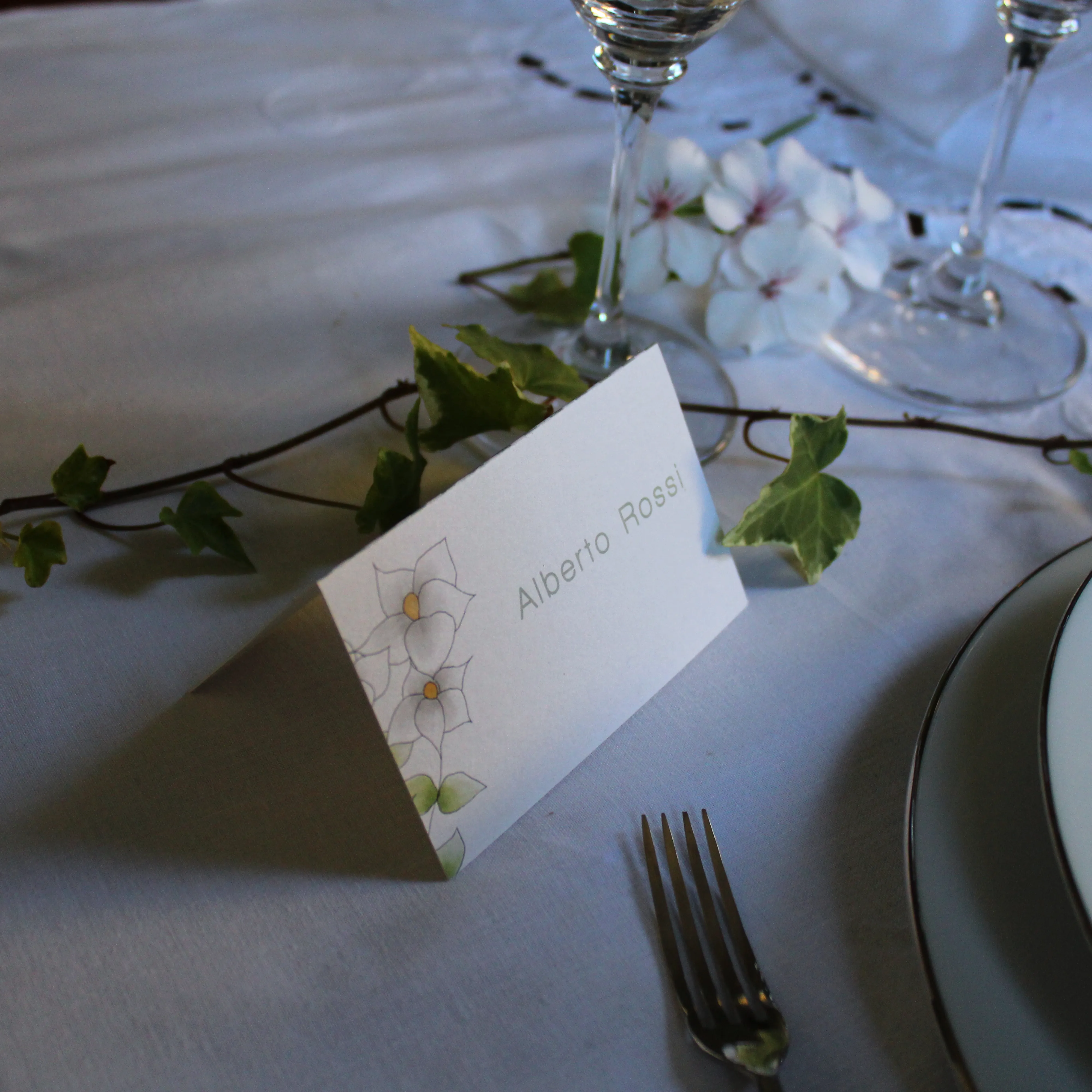 Segnaposto personalizzabile per tavoli banchetto matrimonio e battesimo