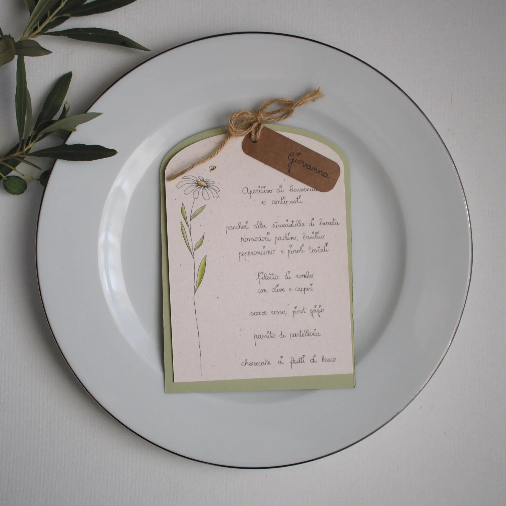 Vista dettagliata della grafica del Menu Margherita