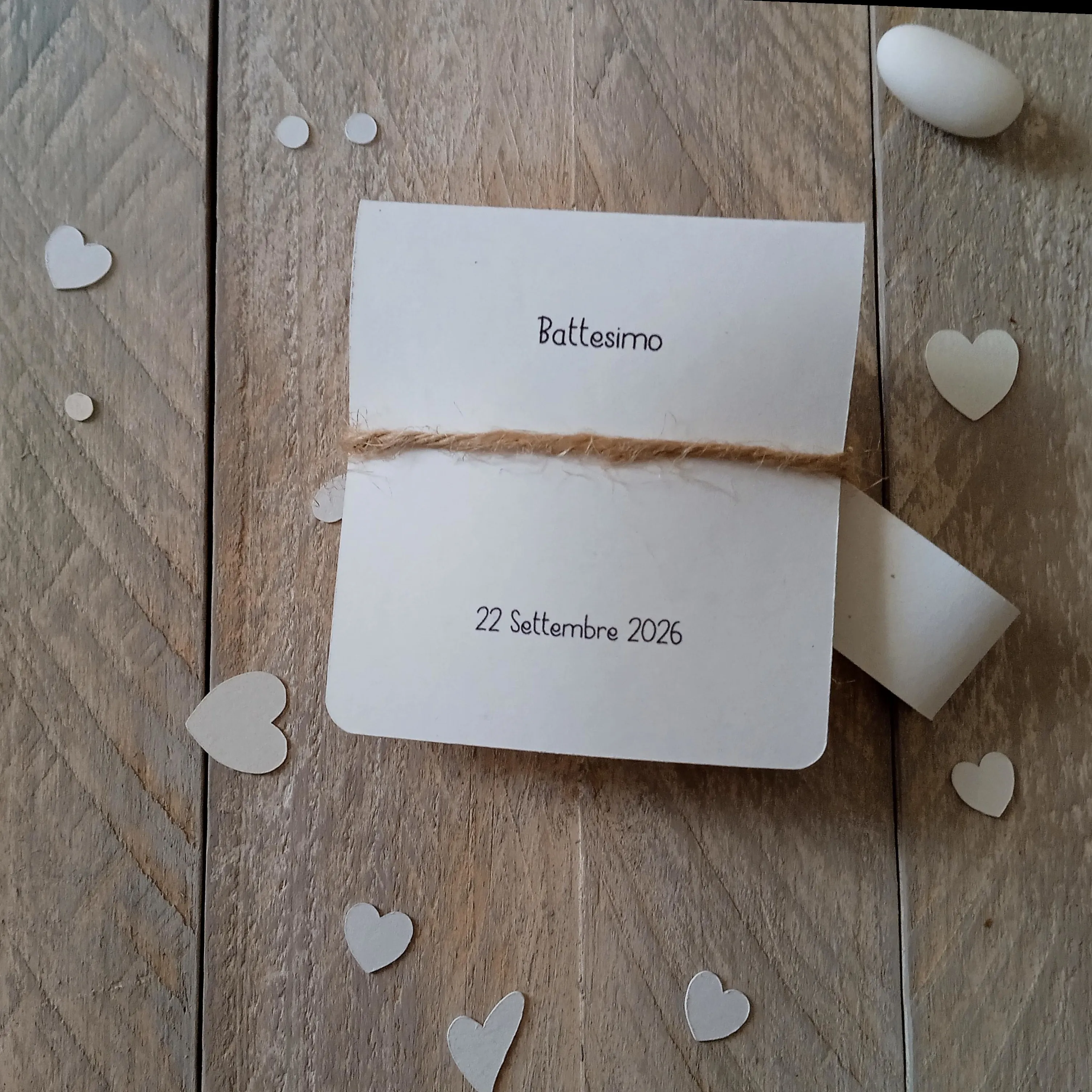 Vista dettagliata della grafica del Porta confetti Cuoricini