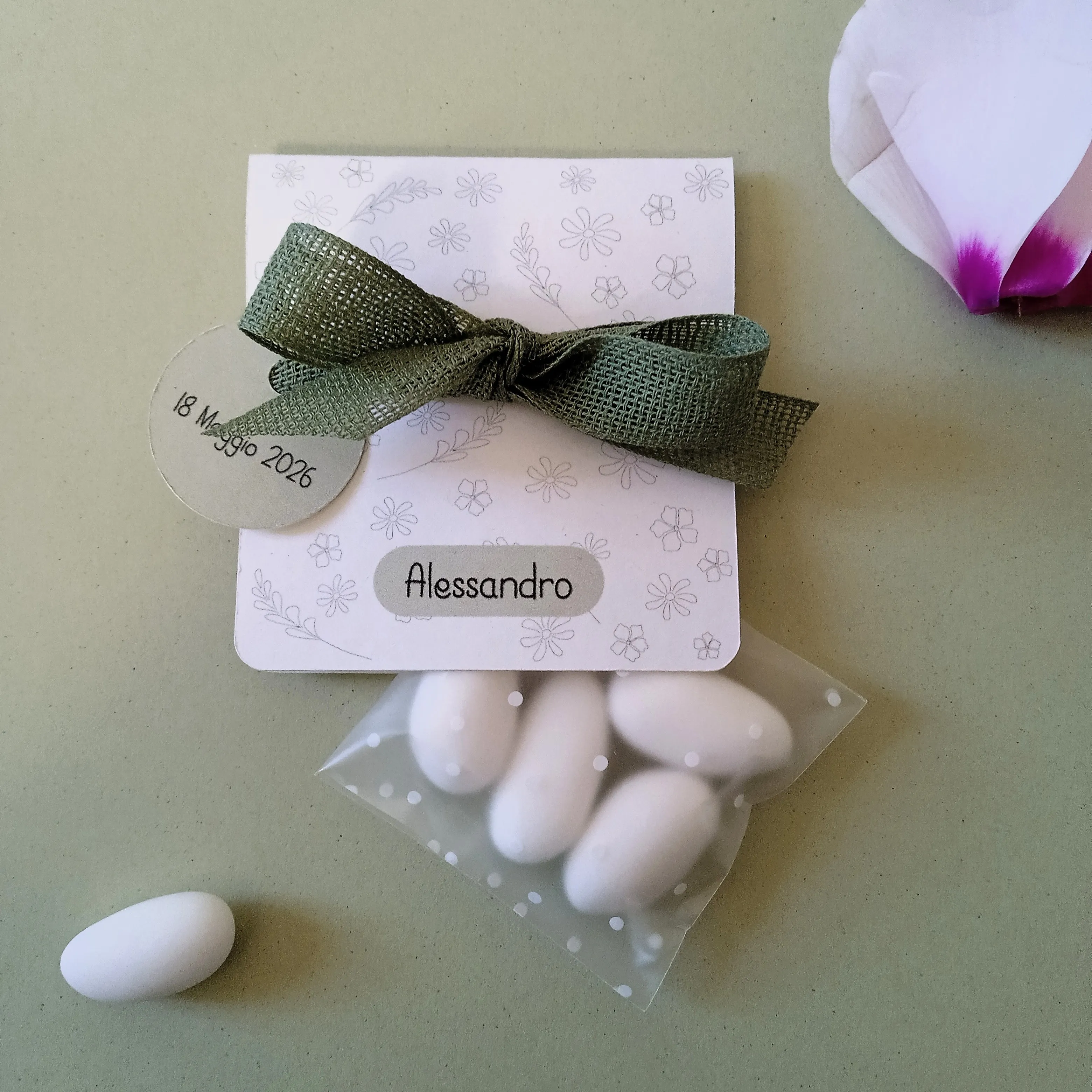 Porta confetti floreale personalizzato ViaRoma9